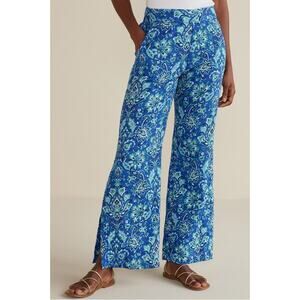 Soft Surroundings NWT Khulani Pull On Wide Leg Gauze Floral Moroccan Pants 1X